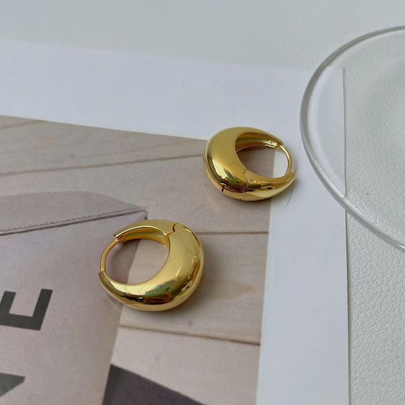 

Винтажные золотые U-образные серьги-пряжки для ушей, круглые серьги для женщин, модные овальные серьги-кольца, ювелирные изделия, аксессуары для вечеринок, подарок янтарь