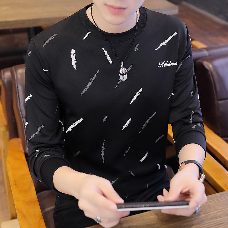 Men Casual Round Neck Long Sleeve Pullover Sweatshirt Daily Leisure Top