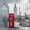 Londra Big Ben Cabina Telefonica Rossa Bagno Retrò Tenda da Doccia Tessuto in Poliestere Impermeabile Decorazione per la Casa Artistiche Tende da Bagno