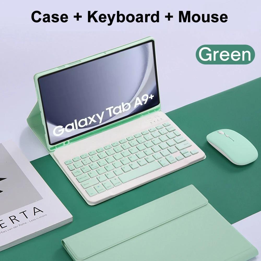 Keyboard Tablet Case for Samsung Galaxy Tab A9 Plus Leather Cover for Samsung Tab A9+ SM-X210 X216 X218 Magic Bluetooth Keyboard Case