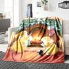 Mice Festive Fireplace Blanket Soft Throw Blanket For Home Bedroom Bed Sofa Travel Office Solid Christmas Blanket