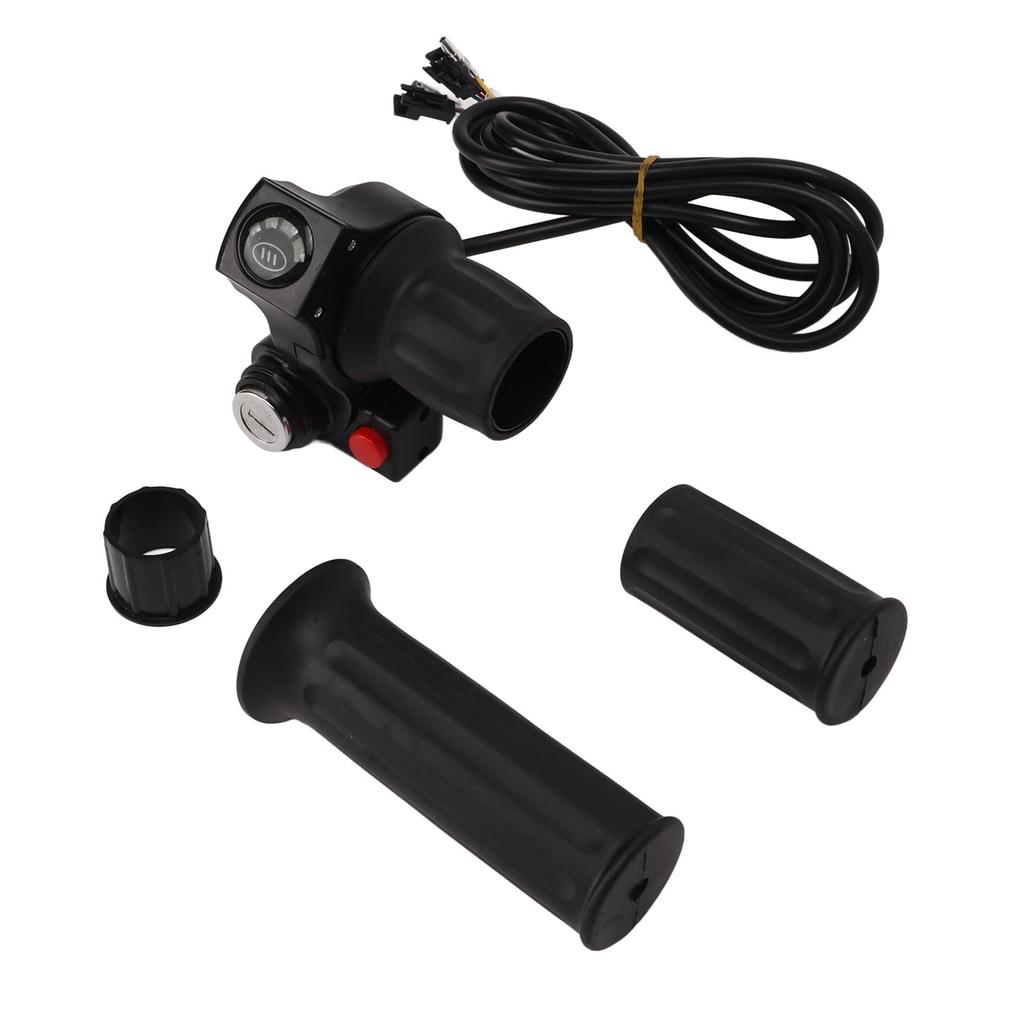 Elektrisk Sykkel Gasshåndtak 4 Lys Halvlås Hastighet Vri Gasshåndtak med Nøkler for 48V