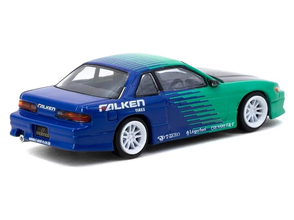 Tarmac Works 1/64 Scale VERTEX Nissan Silvia S15 Falken Tarmac Works VERTEX Silvia MiJo Exclusive Diecast Car [Parallel Import]
