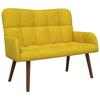 2 Seater Sofa Yellow 115 X 61 X 87 Cm Velvet (V)