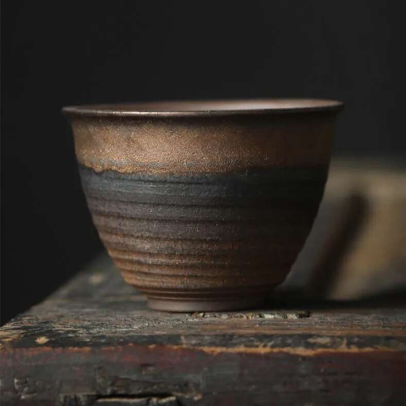 Tazza da Tè in Ceramica Dorata Stile Giapponese Articoli per il Tè Set da Tè Kung Fu Tazza Tazza da Tè per la Casa Retrò Set di Tazze da Tè