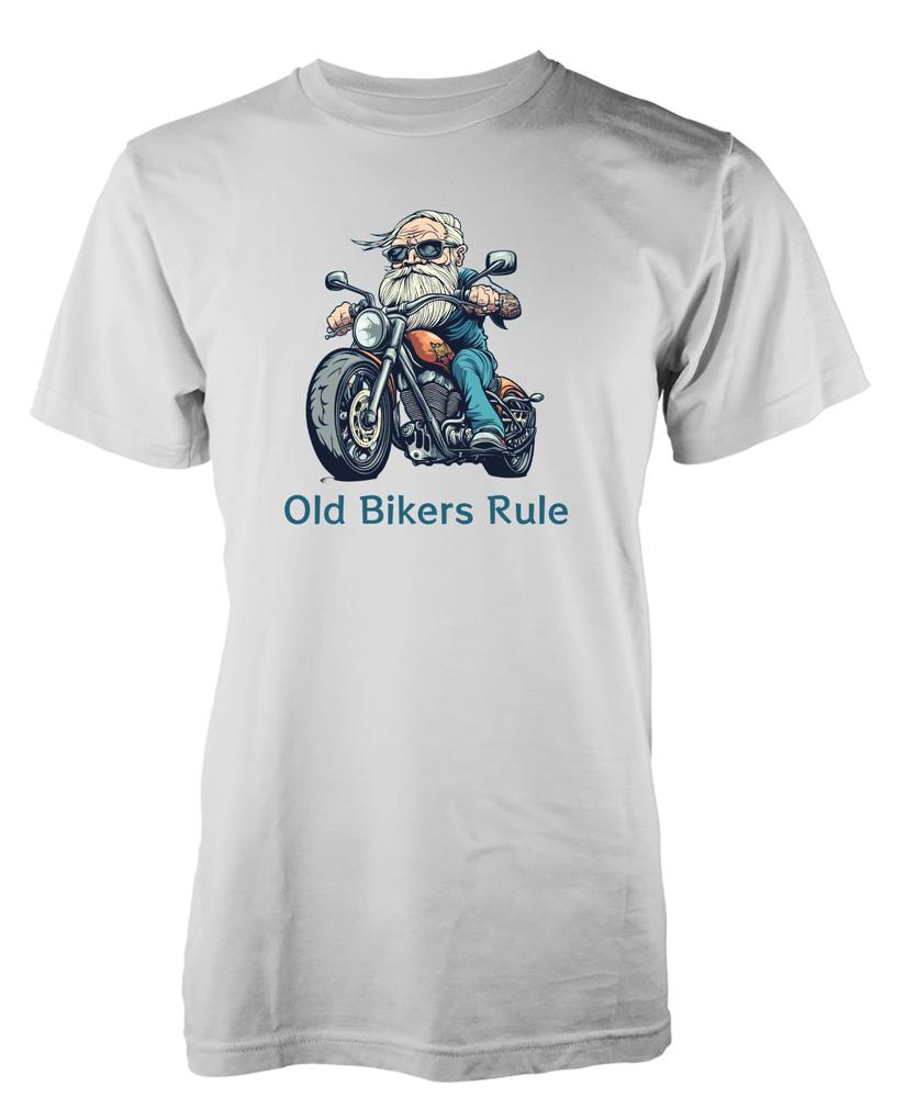 Bnwt Old Bikers Rule Motorbike Harley Chopper Unique TShirt Adult Kids