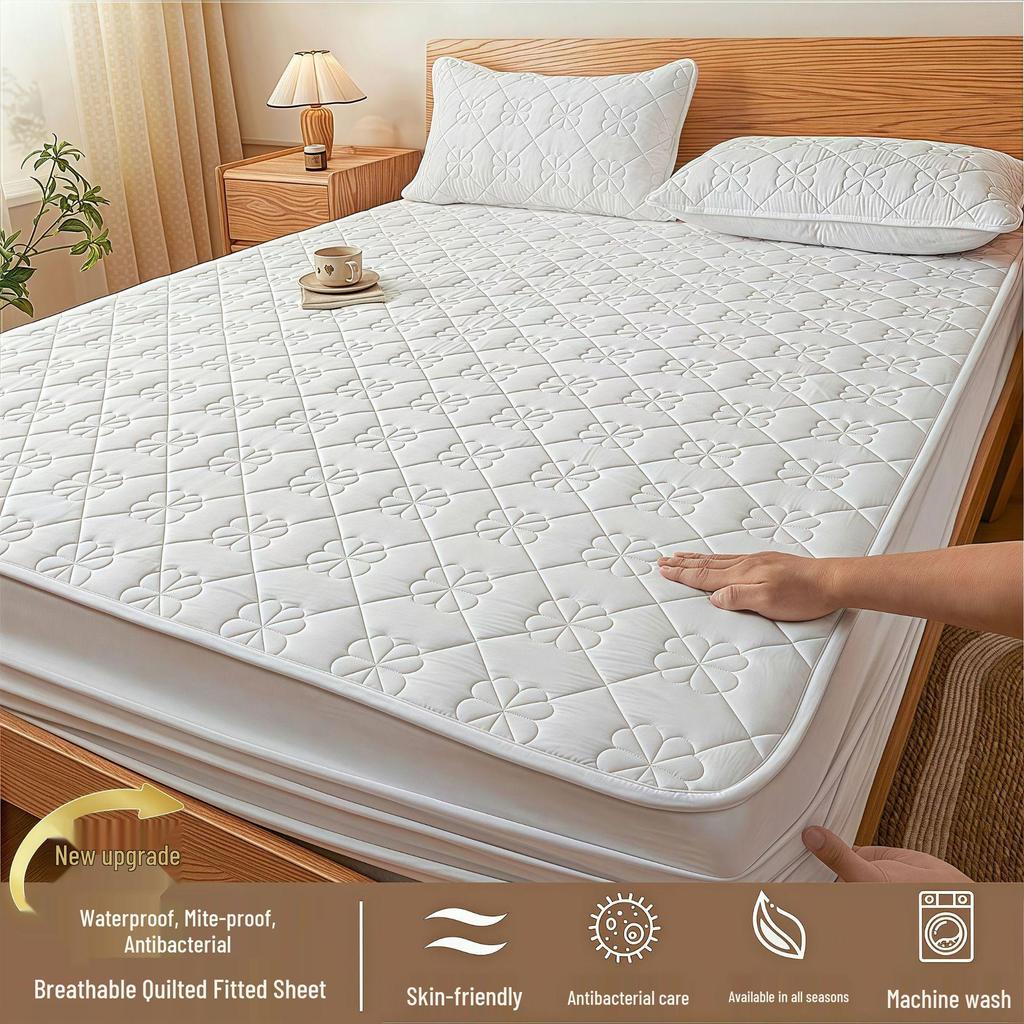 Class A Waterproof Quilted Mattress Protector - Double Bed, Breathable & Anti-Wetting Bedspread