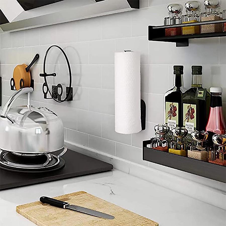 Stainless Steel Dual-Purpose Paper Towel and Plastic Wrap Holder