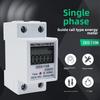 Single-phase Electric Energy Meter Rail Type Intelligent Digital Display Meter 220V High-precision Electric Meter 2P Instrument
