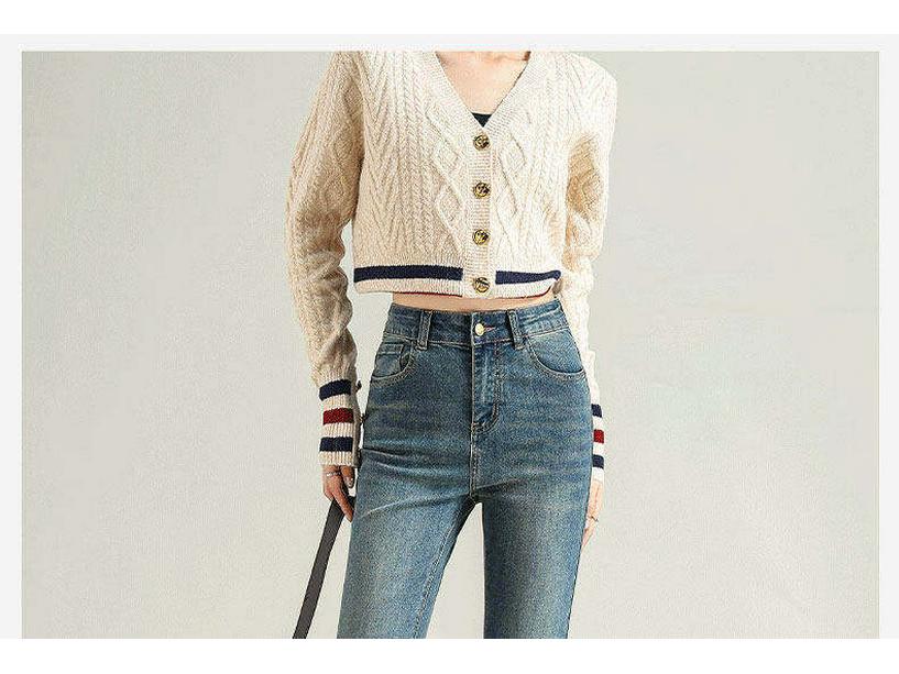 Jeans Flare Feminino 2026 de Cintura Alta Slim Fit - Azul Retrô, Estilo Versátil para Primavera e Outono