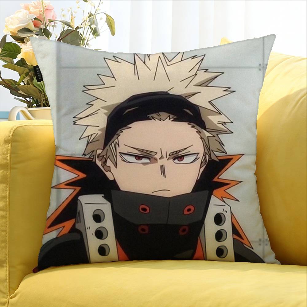 Bakugo AAnime KKatsuki World Various Sizes Square Pillow Case For Car Home Bedchamber Decor