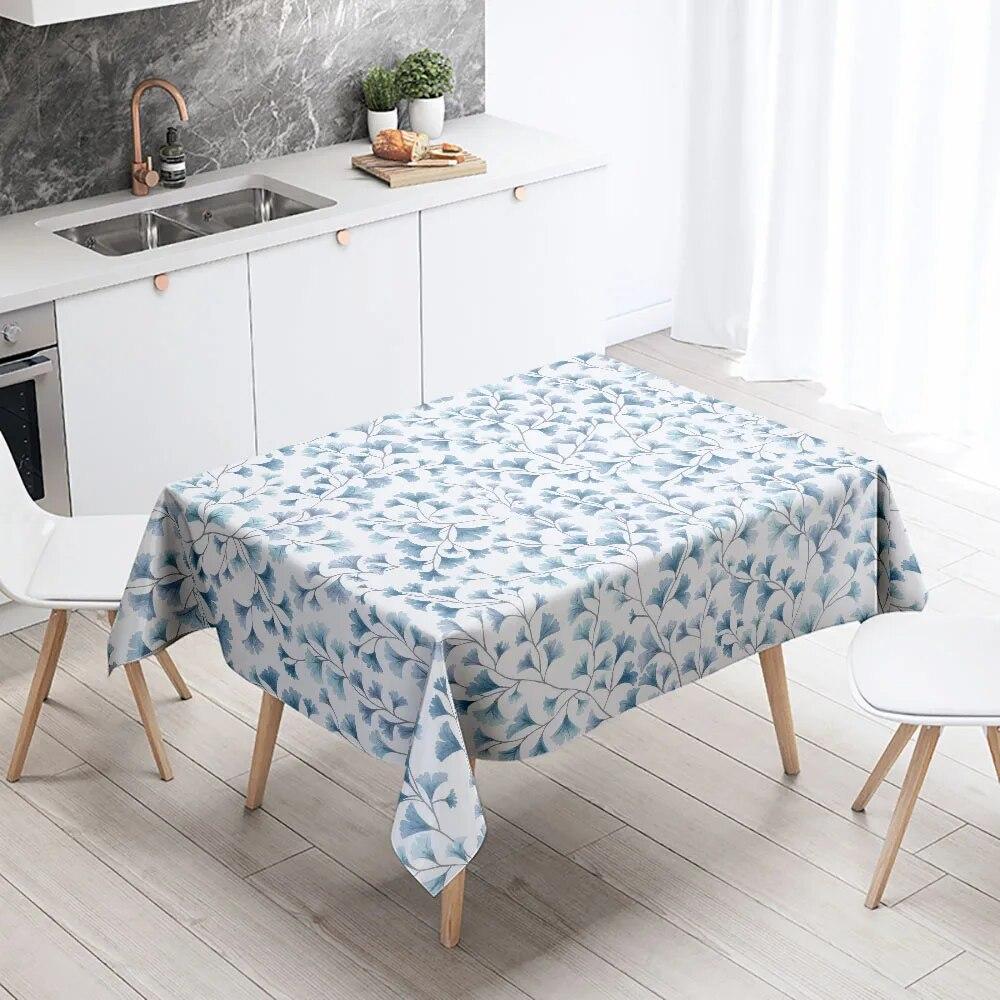 Kat Floral Tablecloth Home Decoration Anti-fouling Waterproof Dining Table  Rectangular Kitchen Fireplace Countertop