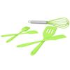 Cooking Spatula Set Silicone Baking Scraper Heat Resistant   Kitchen Utensil(Pink )