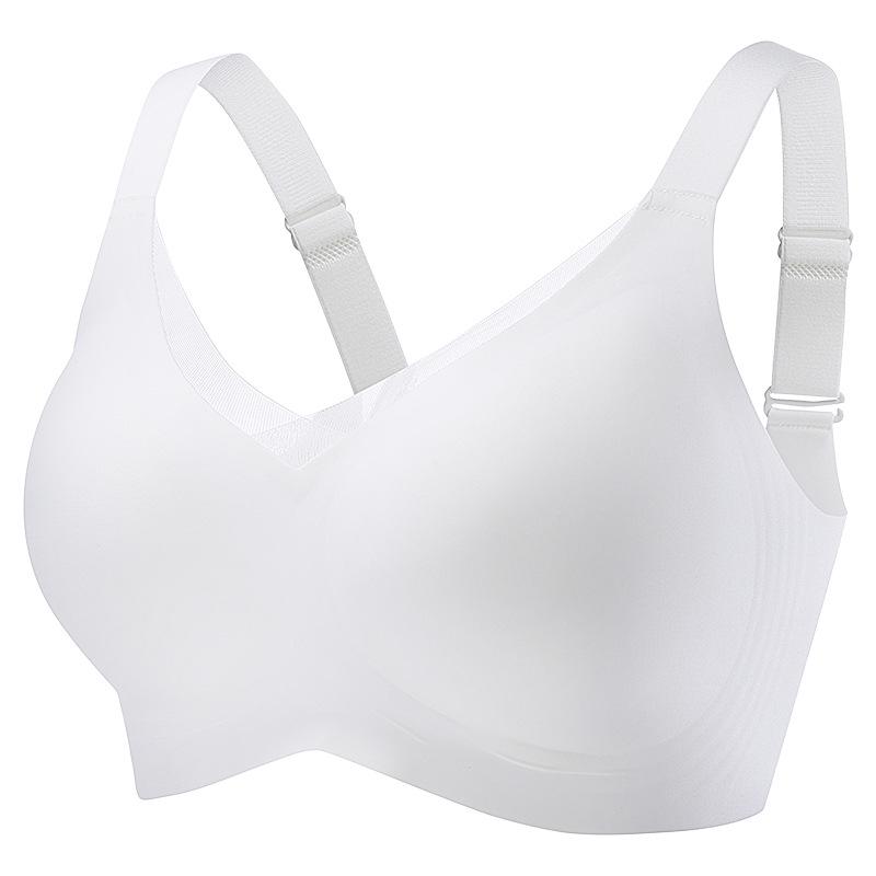 Seamless Wire-Free Push-Up Bra: Women's Criss-Cross Mesh, Side Support, Anti-Sagging, Thin, Plus Size, Ideal for Small Busts