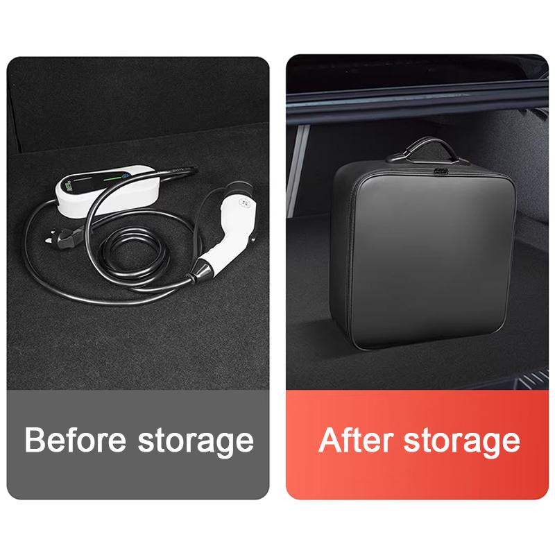Portable EV Car Charging Cable Storage Box For BYD Denza N7 N8 N9 Z9 GT D9 Electric Vehicle Charger Cables Carry Bag Waterproof