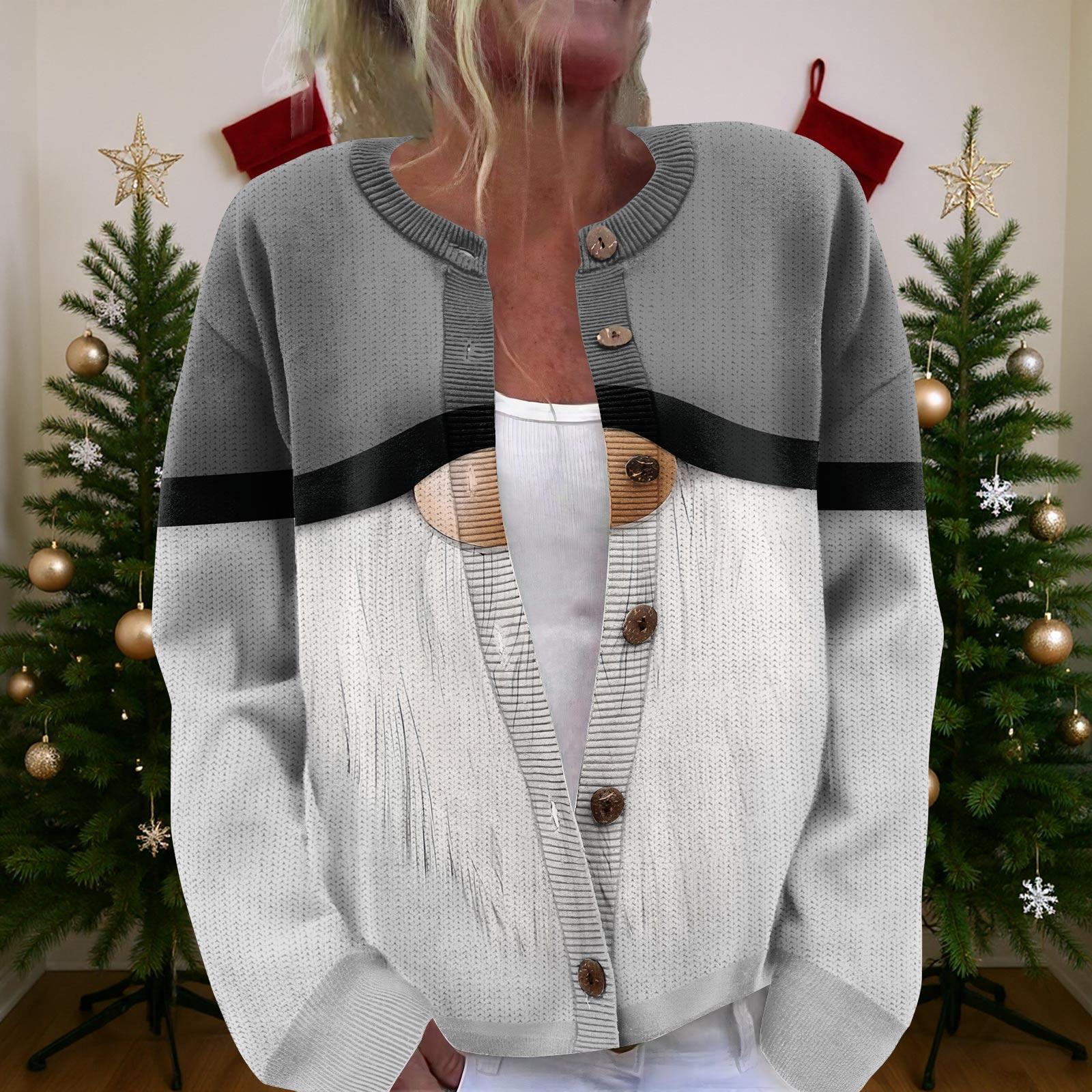 

Women S Christmas Sweater Cute Fun Christmas Sweater Fall And Winter Long Sleeve Knitted Sweater XXL