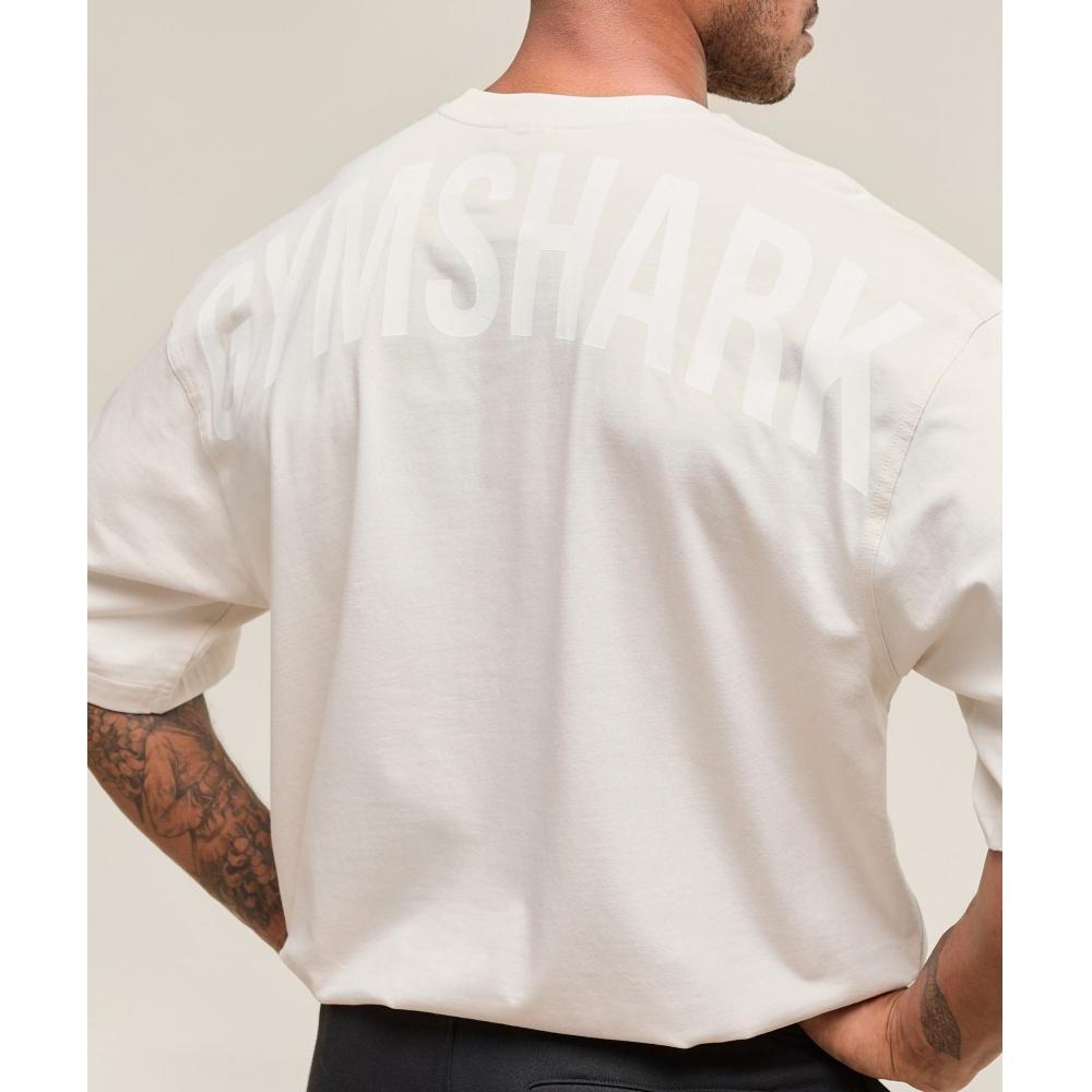 Gymshark Power T shirT oaT whiTe A2c9e Wc1v