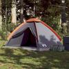 Vidaxl Tenda da Campeggio, 2 Persone, Grigio-Arancione, Impermeabile