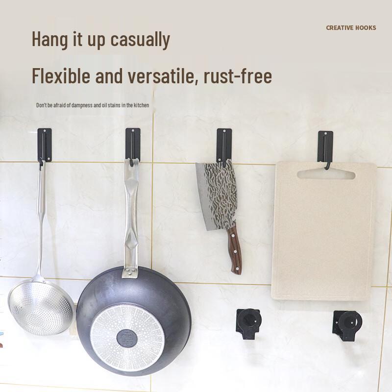 Classic Black Single Outdoor Wall Hooks (2-Pack)