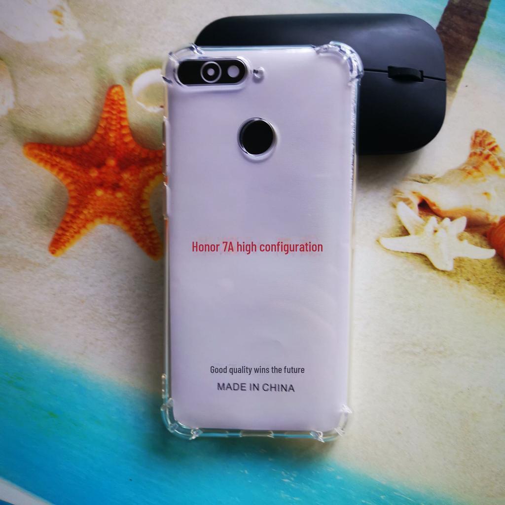 Hochwertige transparente Lanyard-Handyhülle für Huawei 7A mit Fingerabdruck, militärtaugliches TPU, sturzsicheres Design.