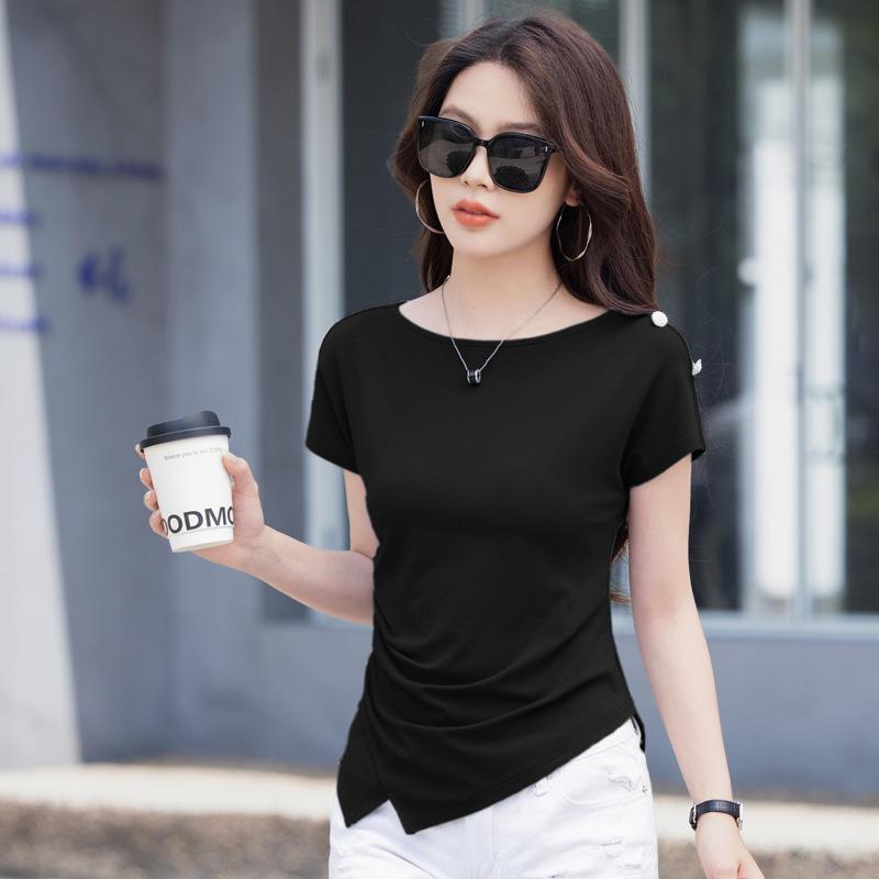 Women's Summer Casual Casual Loose Solid Color Loose Sexy Base Top