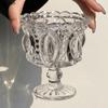 Křišťálový skleněný hrnek s vysokou nohou, pohárky na zmrzlinu, dezertní hrnek, pohárky na nápoje, dezertní miska, sklenice na víno, pití na pití