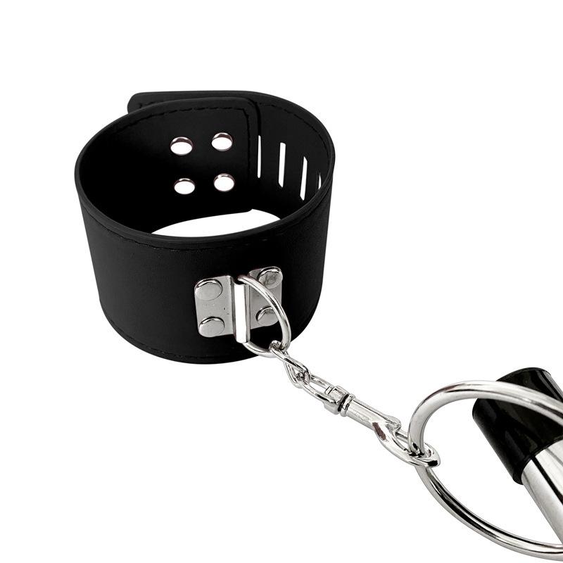 Lockable Stainless Steel Bondage Set: Adult SM Handcuffs & Footcuffs with Removable Pipe