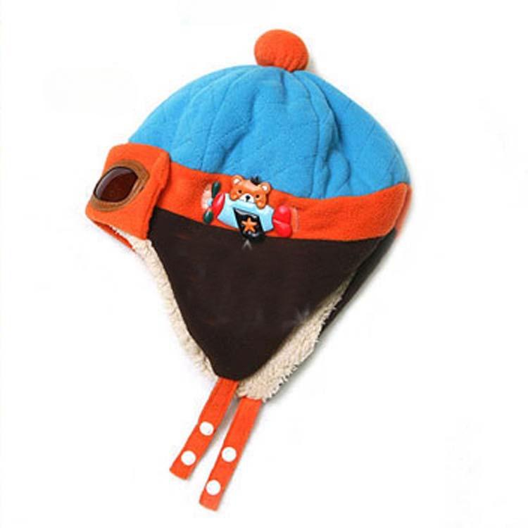 Winter Baby Ear Protection Hat Kids Cartoon Pilot's Hat Korean Version Classic Autumn Winter Boy Girl Baby Ear Protective Hat