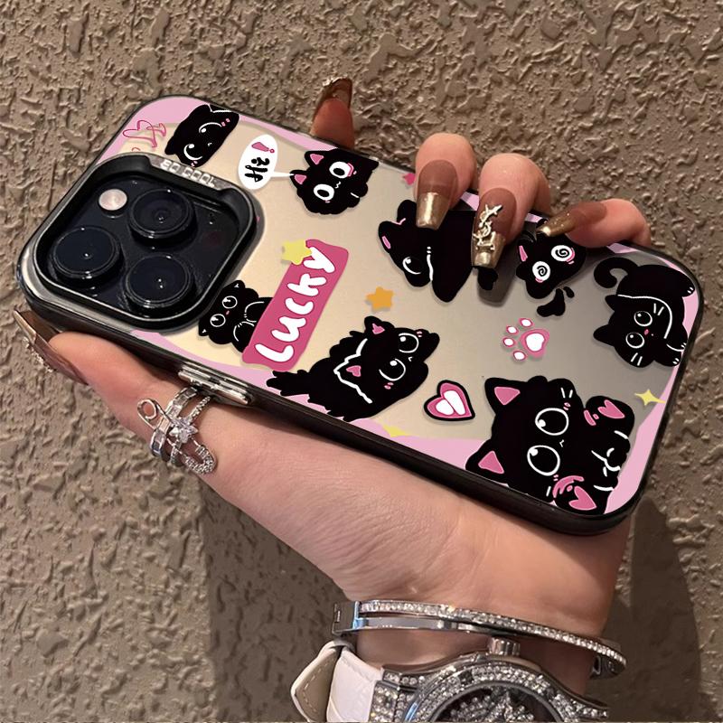 Cartoon Black Cat Case for Xiaomi Redmi Note 14 13 12 11 10 9 8 Pro Plus 14S 12S 11S 10S 9S Redmi 14C 14R 13C 12C 11A Back Cover