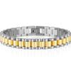 Braccialetti da uomo con catena da 10 mm, stile orologio, per donna, uomo, donna, colore oro, in acciaio inossidabile, accessori per gioielli da uomo.