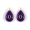 1PC Natural Stone Brass Charms 18K Gold Plated Cubic Zirconia & Gemstone Geometric Pendants for Women Diy Necklace Making