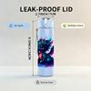 1PC Colorful Fantasy Dragon 750ml Color Plastic Sports Water Bottle Leakproof Flip Straw Lid Suitable for Sports Office Home Use