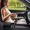 Car Food Tray with Cup Holder for Passenger Side, In-Car Mounted for Snacks and Drinks, Vehicle Storage Rack for Commuting and Road Trips
