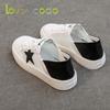 love ycodo Brand Women and Girls Students Natural Leather Fashion Comfortable Loafers a Combination of Slipper and Loafer