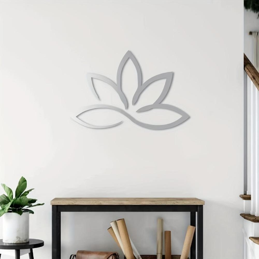 1pc Zen Lotus Metal Wall Art Sculpture Flower Home Decor Party Decoration Housewarming Birthday Gift