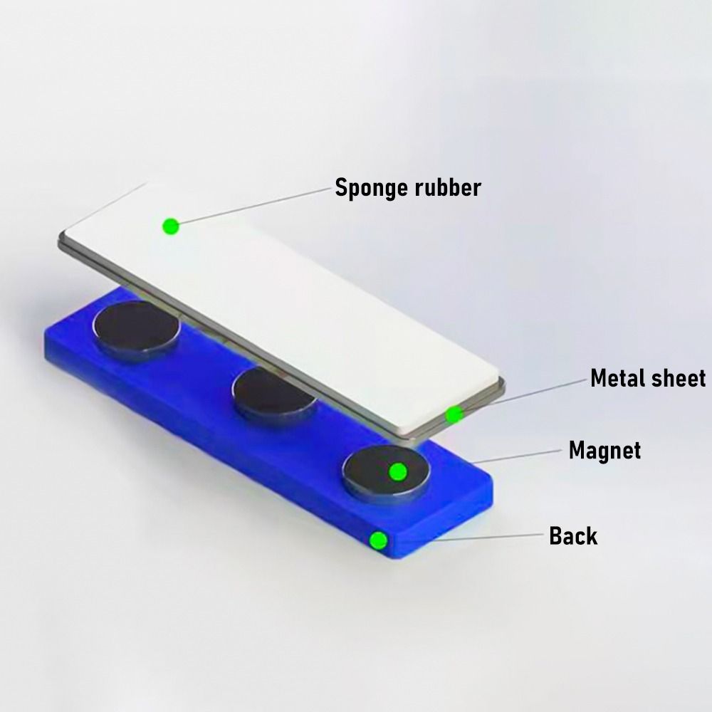 10 Stück Ausweismagnete, magnetische Namensschildhalter, Namensschild-Magnetrückseiten mit 3 Magneten