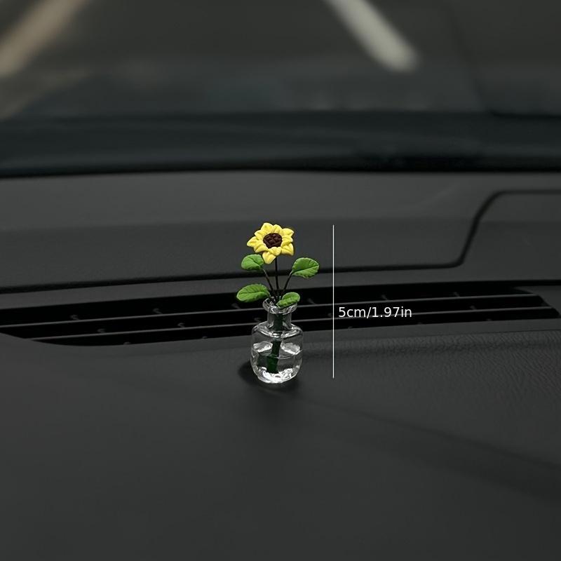 Sunflower Car Dashboard & Window Trim Cute Creative Car Interior Accessories, Dashboard Decor