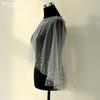 Pearl Beaded Tulle Cape for Bride, Sheer Wedding Shrug Cover Up, Bridal Shoulder Cape for Wedding Dress