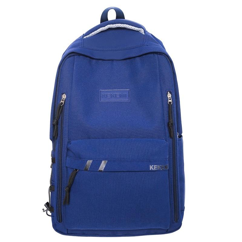 Simple Commuting Large Capacity Solid Color Junior High School High School Student Schoolbag Literary and Artistic Fan Versatile Backpack