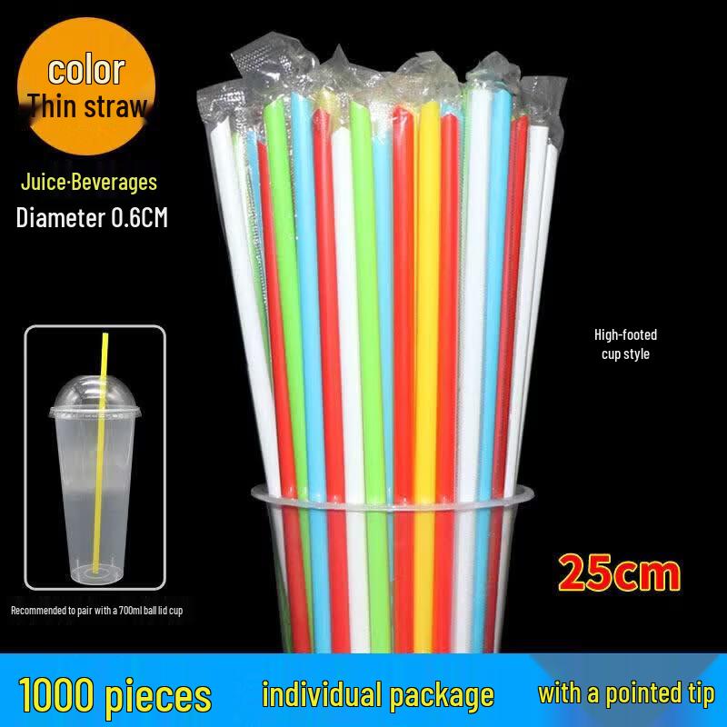 OEING Individually Wrapped Disposable Beverage Straws