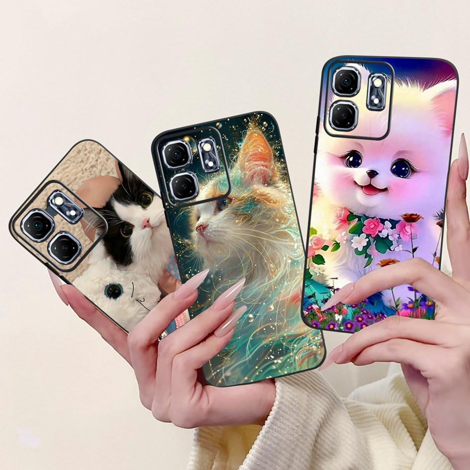 For Infinix Hot 50i Case X6531 New Fashion Flower Love Heart Pattern Soft Silicone Cover For Infinix Smart 9 Smart9 X6532 Bumper