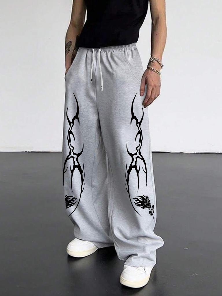 Pantaloni de trening pentru bărbați cu buzunare și șnur - Pantaloni de trening largi pentru relaxare, pentru alergare, pistă, yoga, joggers