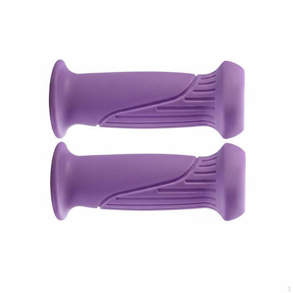 2 Pieces Children's Bike Handle Grips Comfortable Soft Rubber Handlebar NonSlip for Young