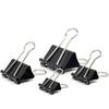 Multicolor Binder Clip Set: Long-tail, Black Metal Clips for Stationery & Paper