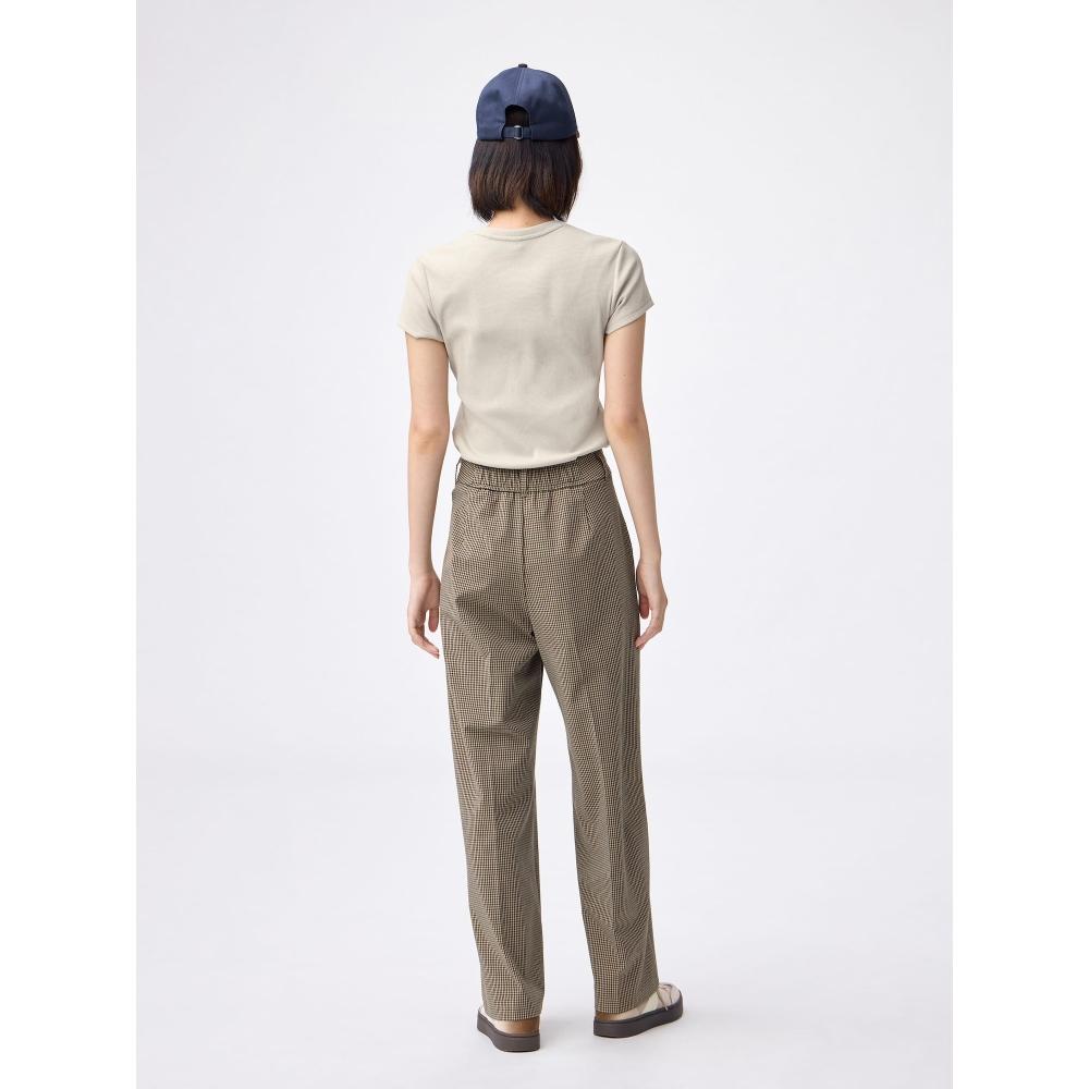 GU by Uniqlo Tuck Wide Check Pants