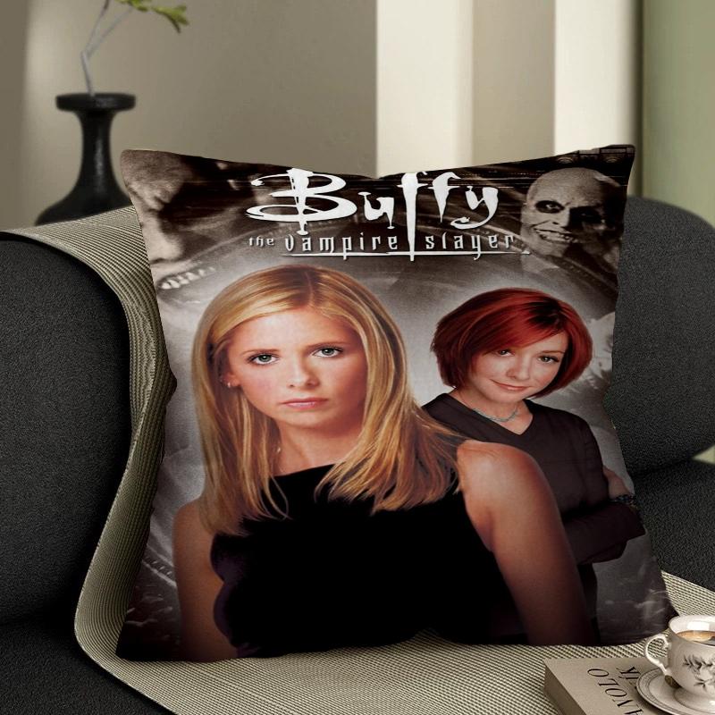 Buffy TV Series The Vampire Slayer Maple Design Cushion Cover Happy Autumn Harvest Decor Holiday Decorati Pillow Cover
