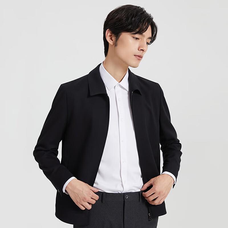 TRIES Men's Classic Solid Lapel Jacket