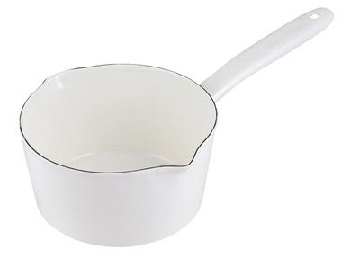Pearl Metal Petit Cook Enamel Milk Pan, 15cm, White, HB-2082