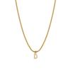 Rhinestone Inlaid French Court Style Snake Bone Collared Pendant with 26 European American Letters