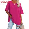 Cotton T Shirt For Women With V Neck Short Sleeve Casual Summer Top For Daily Wear